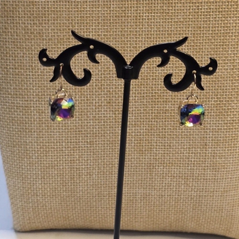 Swarovski Crystal‎ Jeweled Silver French Wire Earrings